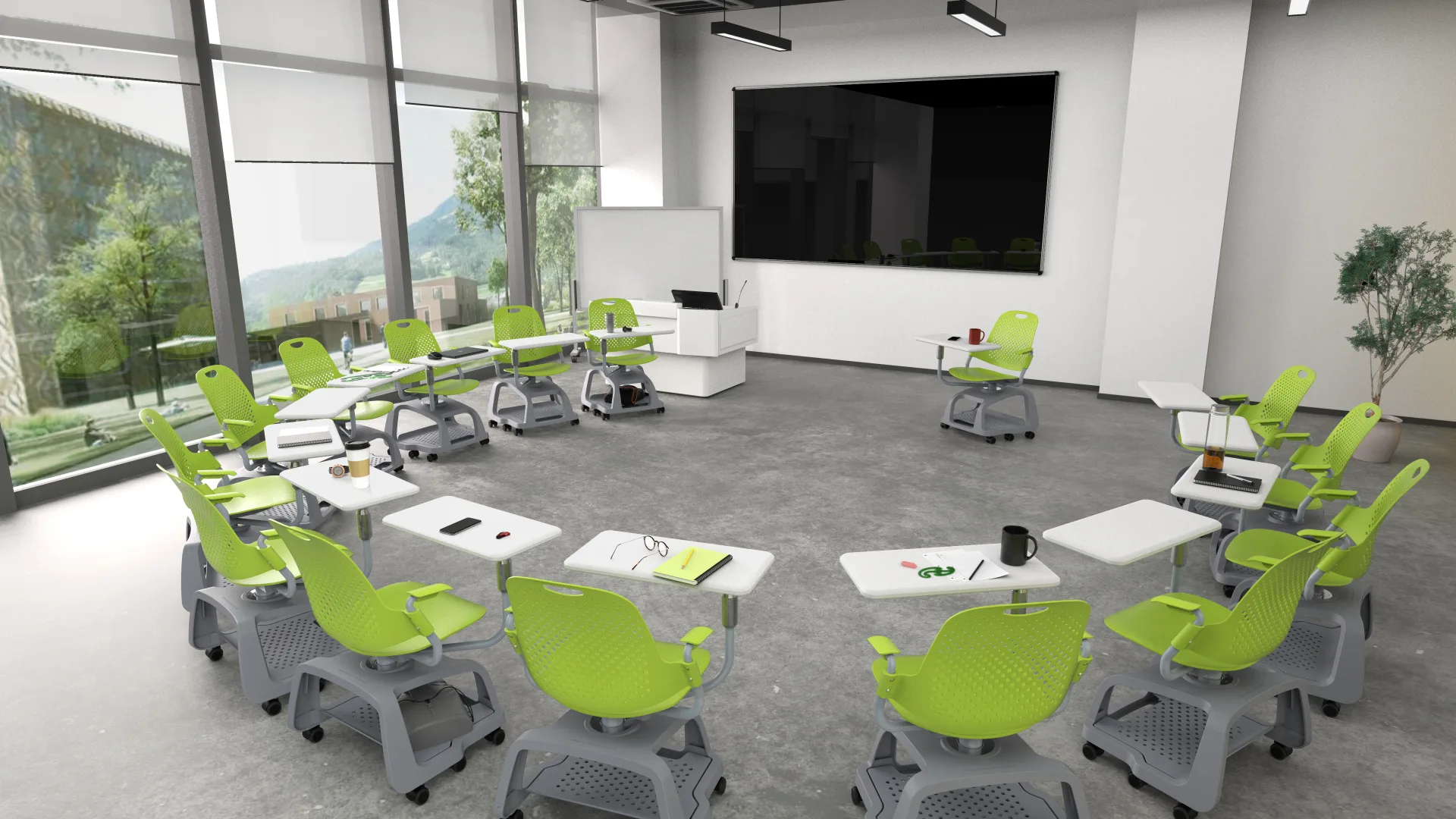 In use — the discussion classroom it was made for.