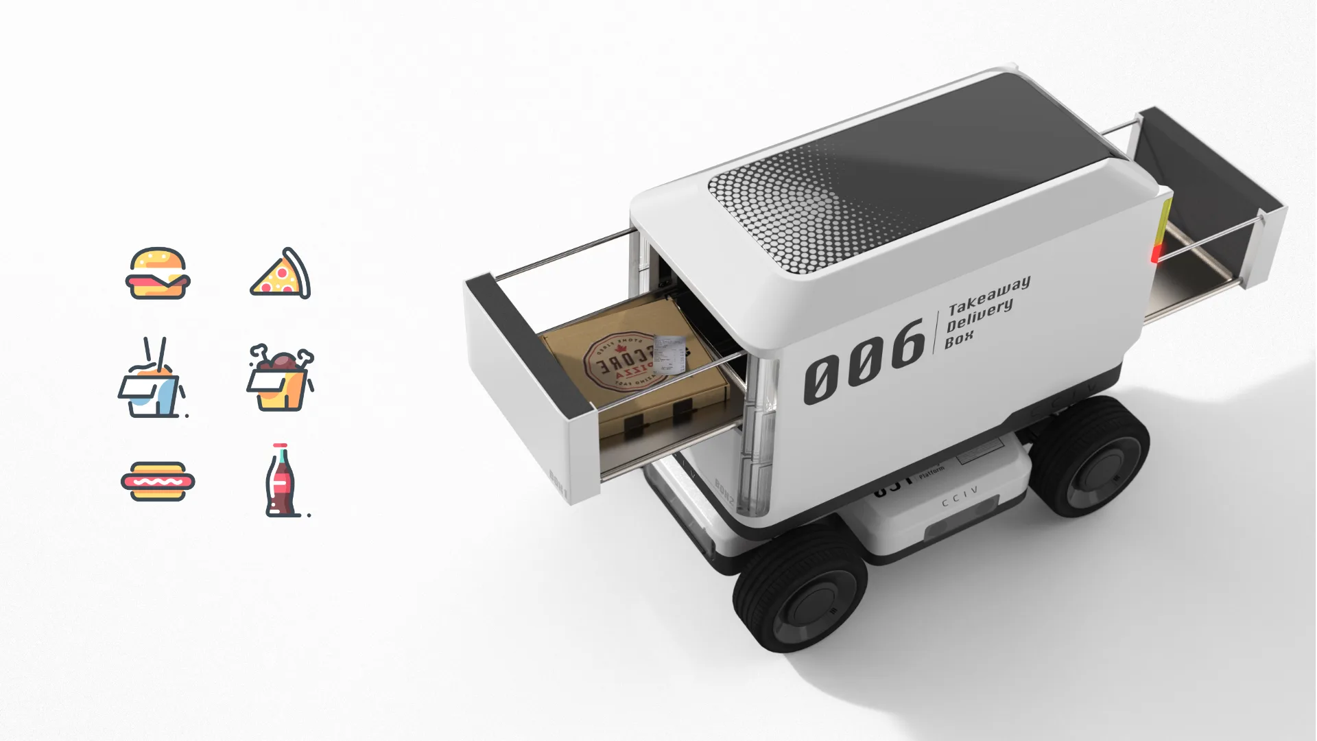 Each drawer holds one order — the right meal opens for the right customer.